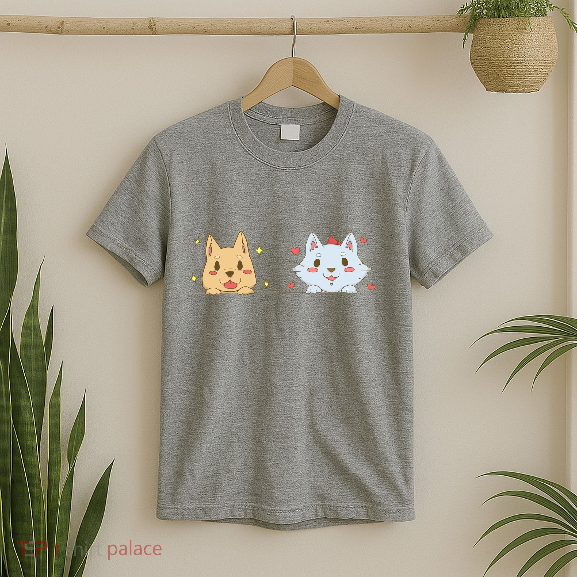 Dog And Cat Cute Animal Lover T-Shirt