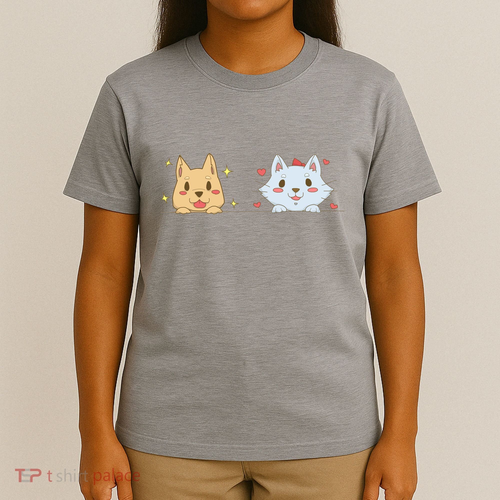 Dog And Cat Cute Animal Lover T-Shirt