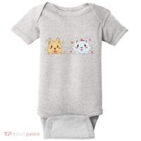 Dog And Cat Cute Animal Lover Baby Bodysuit thumb 0