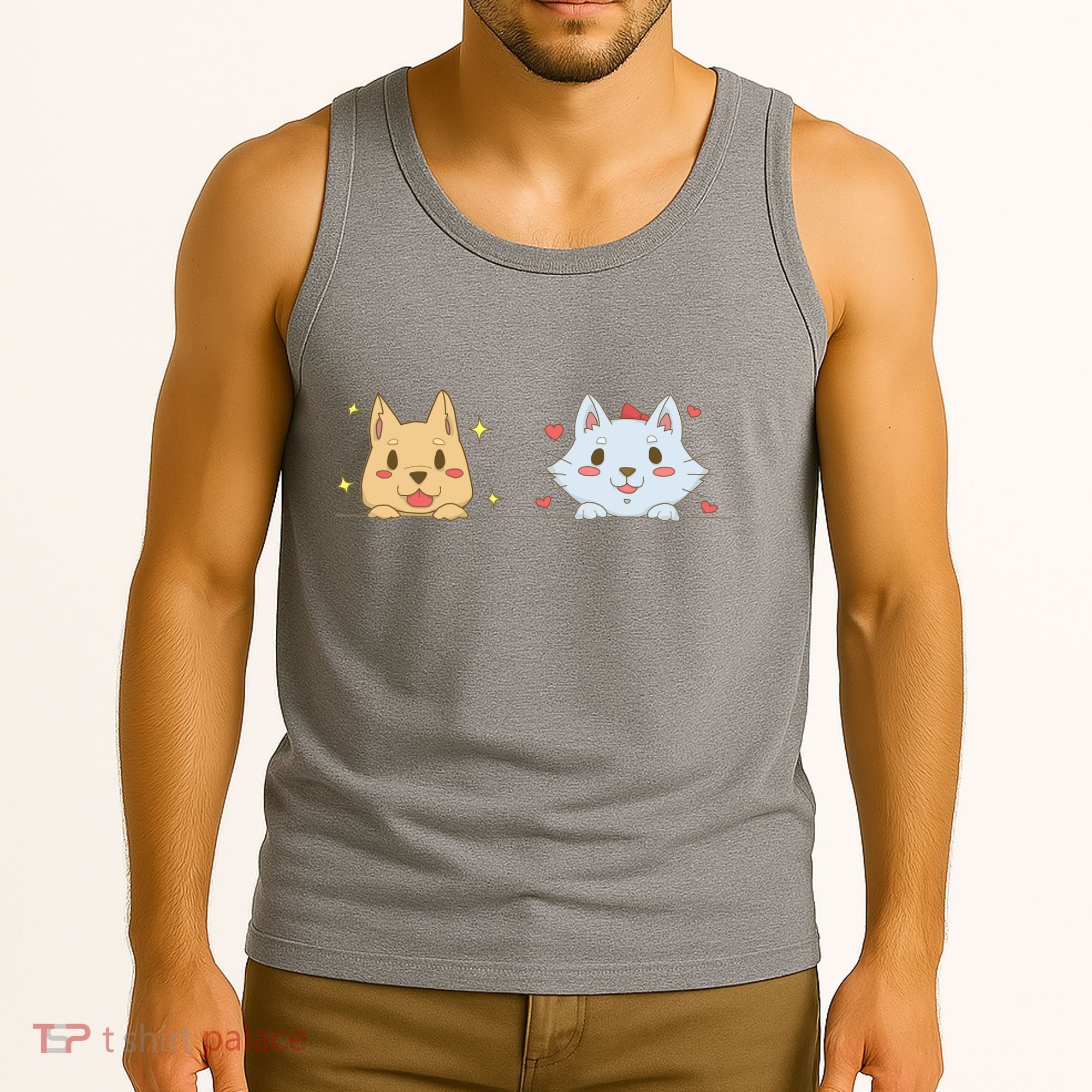 Dog And Cat Cute Animal Lover Tank Top