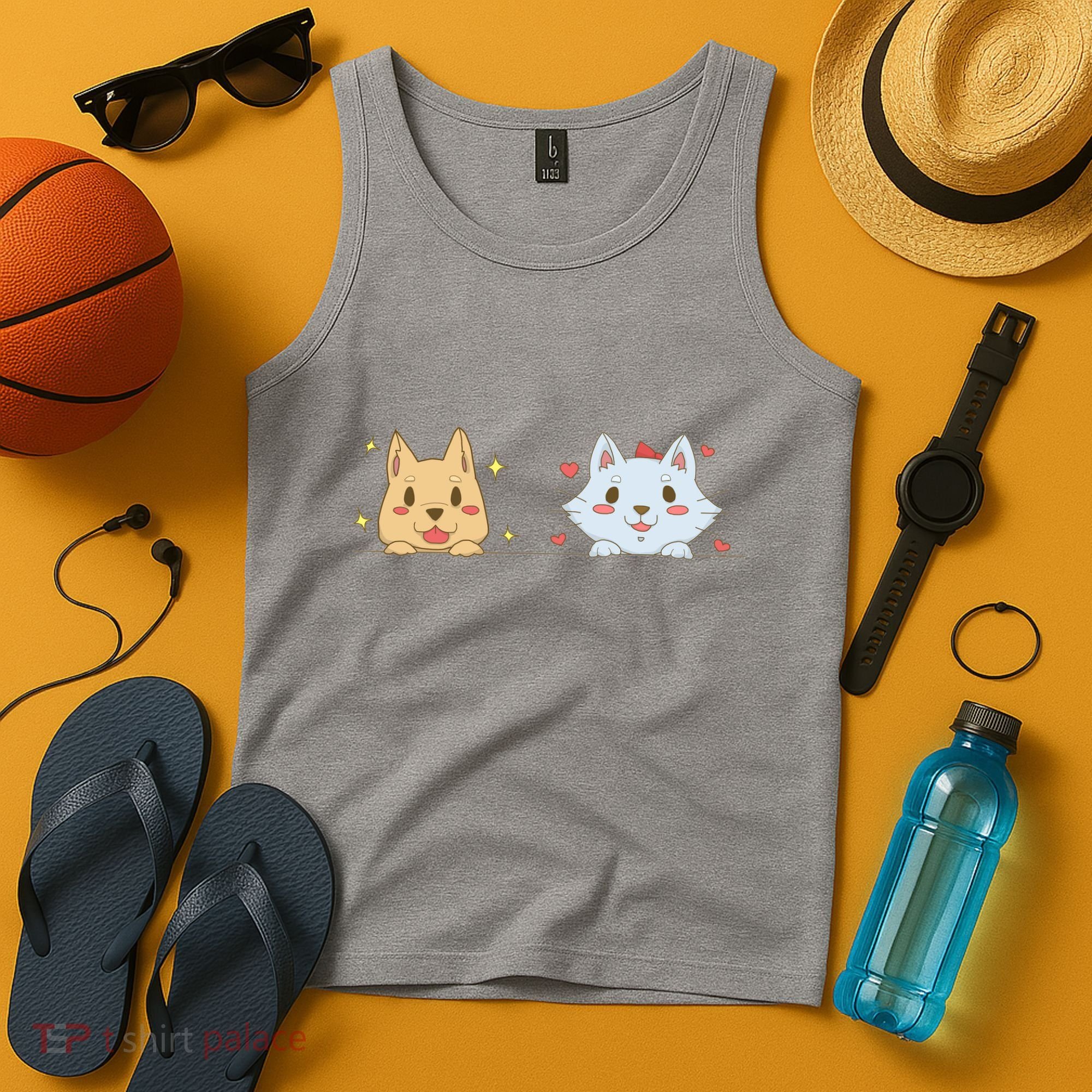 Dog And Cat Cute Animal Lover Tank Top