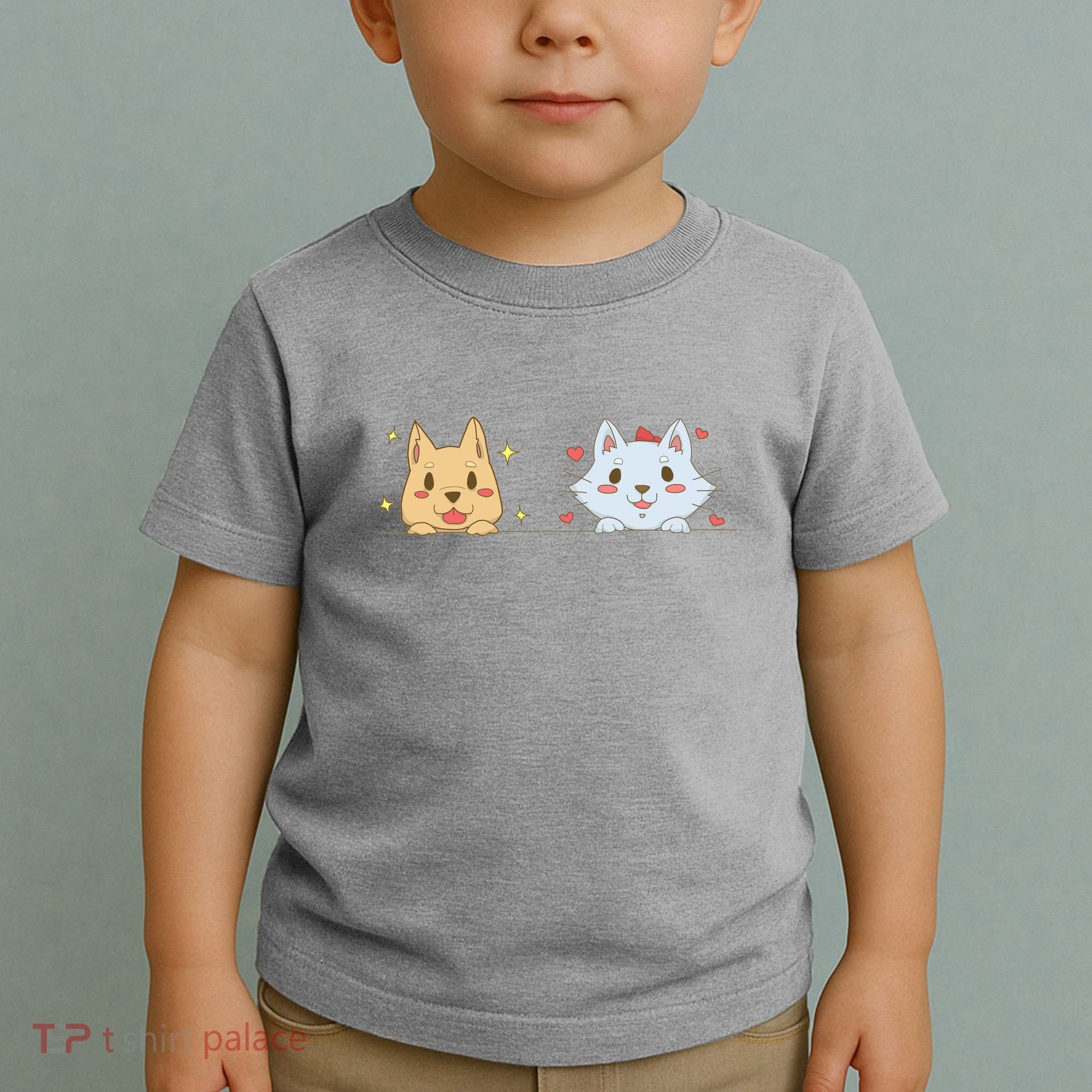 Dog And Cat Cute Animal Lover Toddler T-Shirt