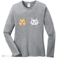 Dog And Cat Cute Animal Lover Women's Long Sleeve Shirt thumb 0