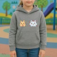 Dog And Cat Cute Animal Lover Kids Hoodie thumb 3