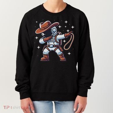 Dabbing Astronaut Cowboy Space Halloween Costume Women's Sweatshirt