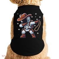 Dabbing Astronaut Cowboy Space Halloween Costume Doggie Tank thumb 0