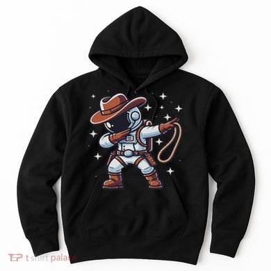 Dabbing Astronaut Cowboy Space Halloween Costume Hoodie