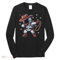 Dabbing Astronaut Cowboy Space Halloween Costume Long Sleeve Shirt thumb 0