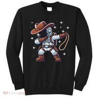 Dabbing Astronaut Cowboy Space Halloween Costume Sweatshirt thumb 0