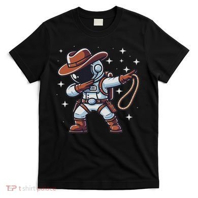 Dabbing Astronaut Cowboy Space Halloween Costume T-Shirt