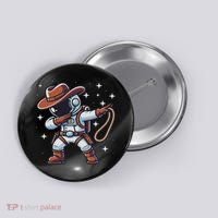 Dabbing Astronaut Cowboy Space Halloween Costume Button thumb 0