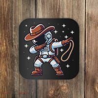 Dabbing Astronaut Cowboy Space Halloween Costume Coaster thumb 0