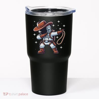 Dabbing Astronaut Cowboy Space Halloween Costume Tumbler