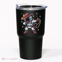 Dabbing Astronaut Cowboy Space Halloween Costume Tumbler thumb 0