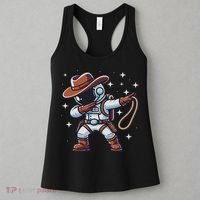 Dabbing Astronaut Cowboy Space Halloween Costume Women's Tank Top thumb 3