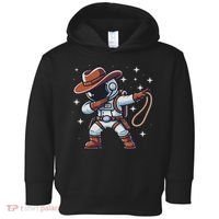 Dabbing Astronaut Cowboy Space Halloween Costume Toddler Hoodie thumb 0