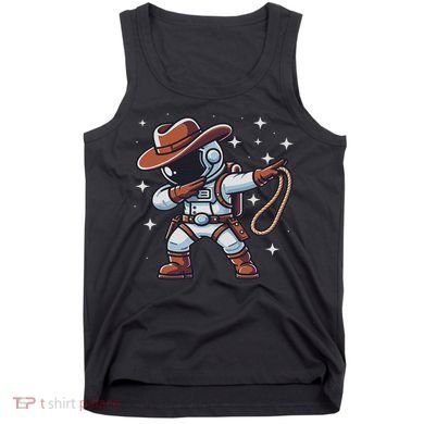 Dabbing Astronaut Cowboy Space Halloween Costume Tank Top