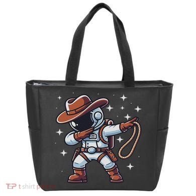 Dabbing Astronaut Cowboy Space Halloween Costume Tote Bag