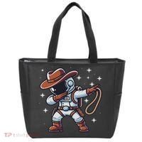 Dabbing Astronaut Cowboy Space Halloween Costume Tote Bag thumb 0