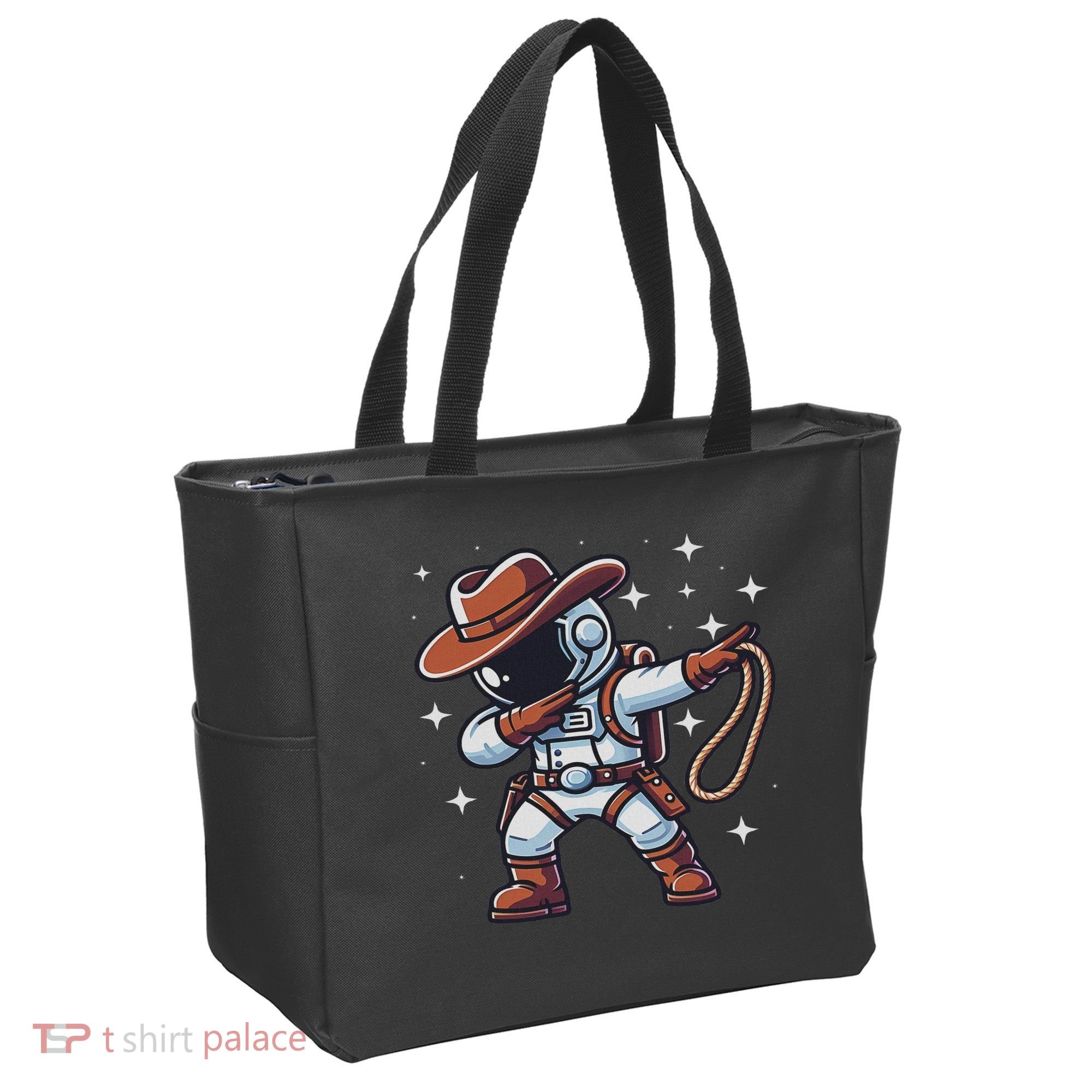 Dabbing Astronaut Cowboy Space Halloween Costume Tote Bag
