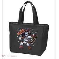Dabbing Astronaut Cowboy Space Halloween Costume Tote Bag thumb 3