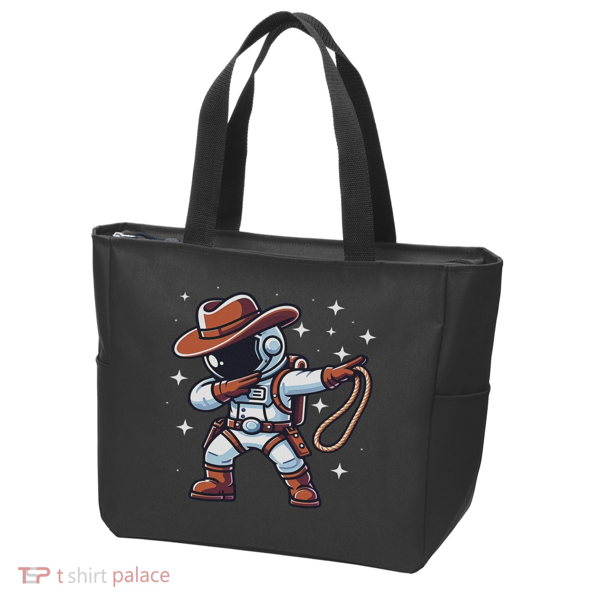 Dabbing Astronaut Cowboy Space Halloween Costume Tote Bag