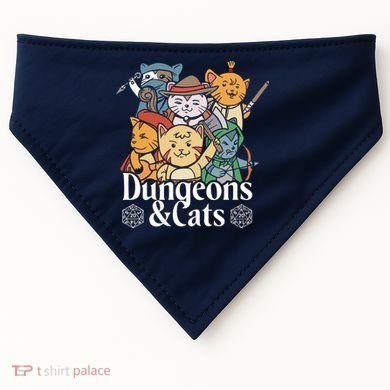 Dungeons And Cats USA-Made Doggie Bandana