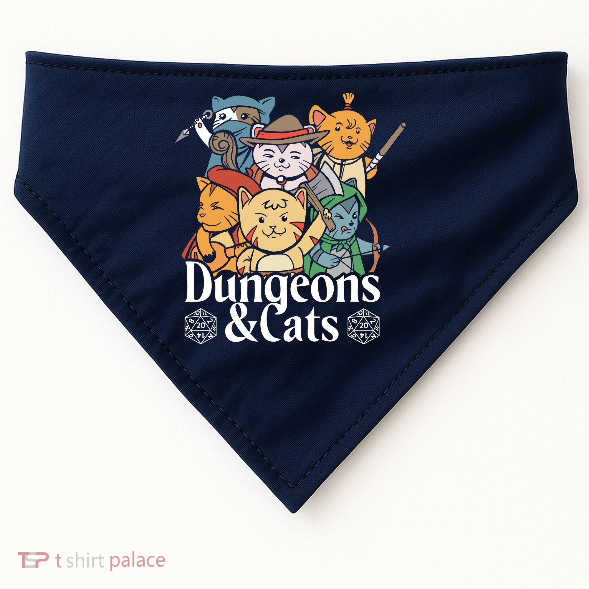 Dungeons And Cats USA-Made Doggie Bandana