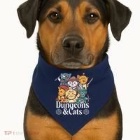 Dungeons And Cats USA-Made Doggie Bandana thumb 1