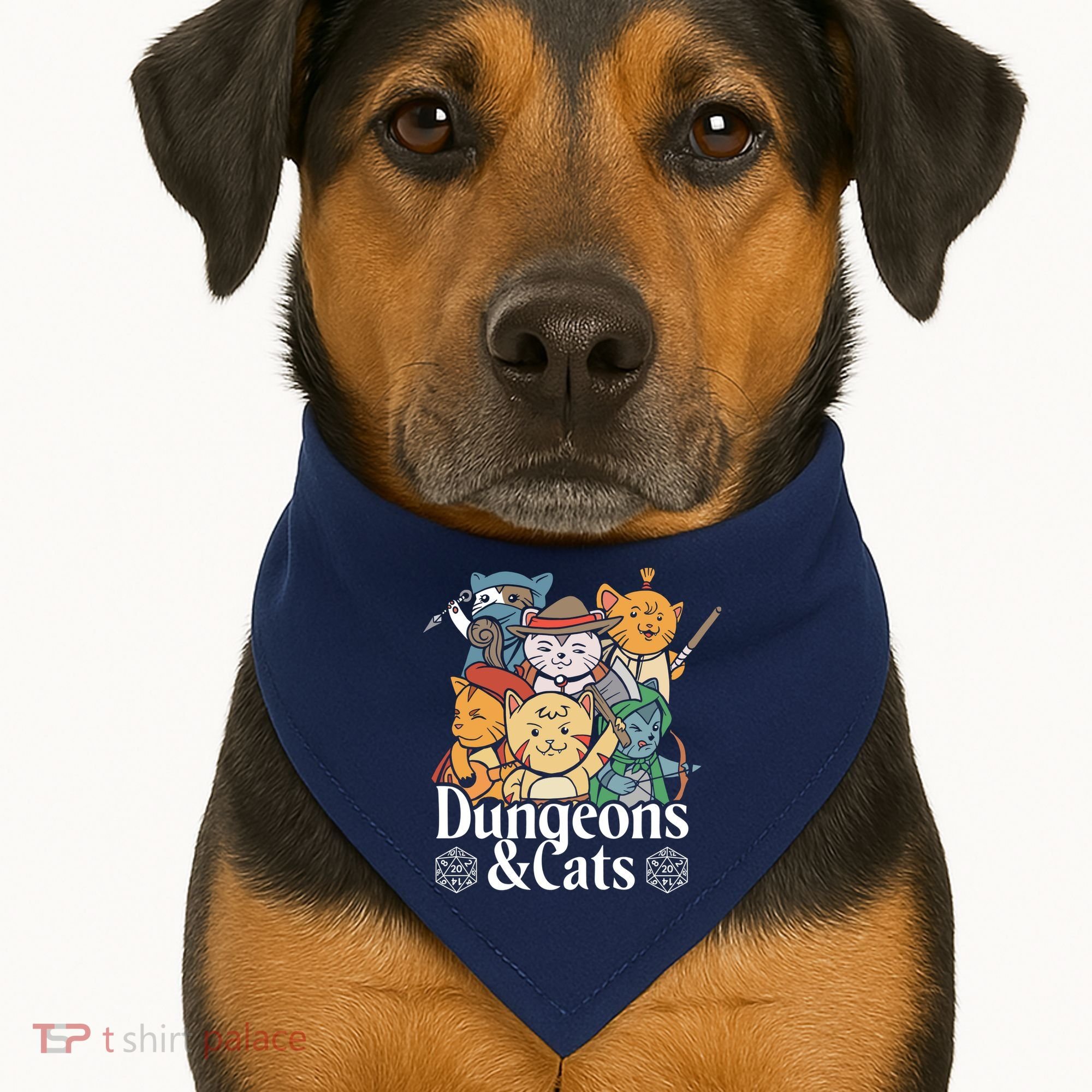 Dungeons And Cats USA-Made Doggie Bandana