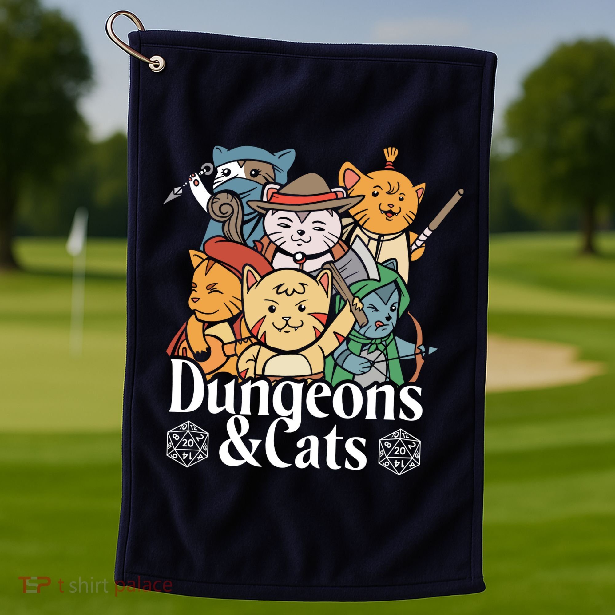 Dungeons And Cats Golf Towel