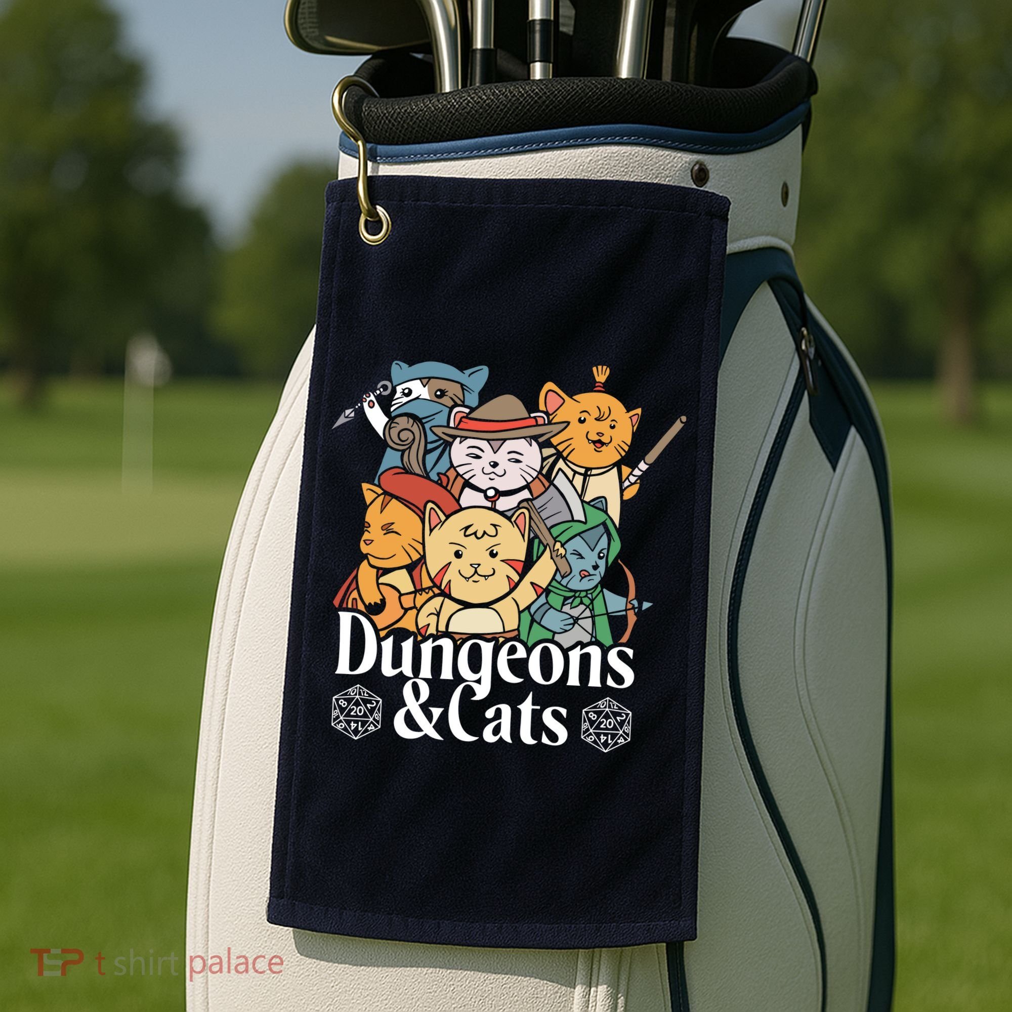 Dungeons And Cats Golf Towel