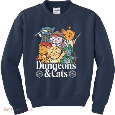 Dungeons And Cats Kids Sweatshirt