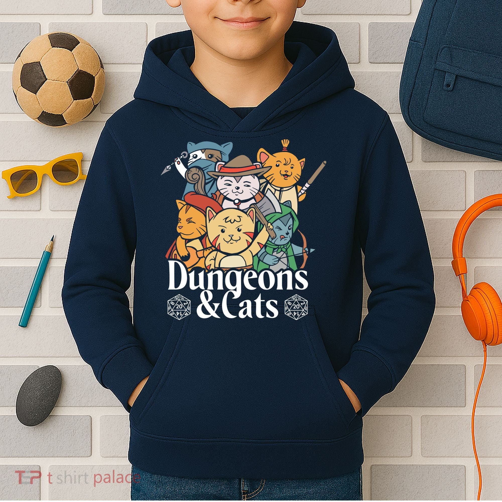 Dungeons And Cats Kids Hoodie