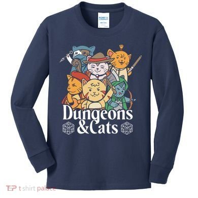 Dungeons And Cats Kids Long Sleeve Shirt
