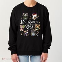 Dungeons And Cats Dungeon Master Cat Throwing Dice Women's Sweatshirt thumb 0
