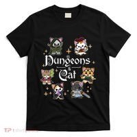 Dungeons And Cats Dungeon Master Cat Throwing Dice T-Shirt thumb 0