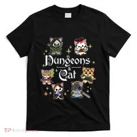 Dungeons And Cats Dungeon Master Cat Throwing Dice T-Shirt thumb 0