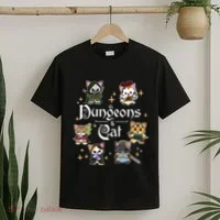 Dungeons And Cats Dungeon Master Cat Throwing Dice T-Shirt thumb 2