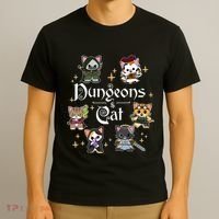 Dungeons And Cats Dungeon Master Cat Throwing Dice T-Shirt thumb 3