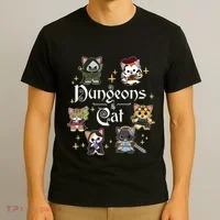 Dungeons And Cats Dungeon Master Cat Throwing Dice T-Shirt thumb 3