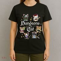 Dungeons And Cats Dungeon Master Cat Throwing Dice T-Shirt thumb 4