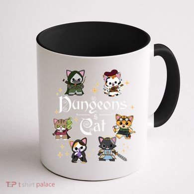 Dungeons And Cats Dungeon Master Cat Throwing Dice Coffee Mug back