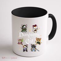 Dungeons And Cats Dungeon Master Cat Throwing Dice Coffee Mug thumb 1