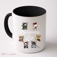 Dungeons And Cats Dungeon Master Cat Throwing Dice Coffee Mug thumb 0