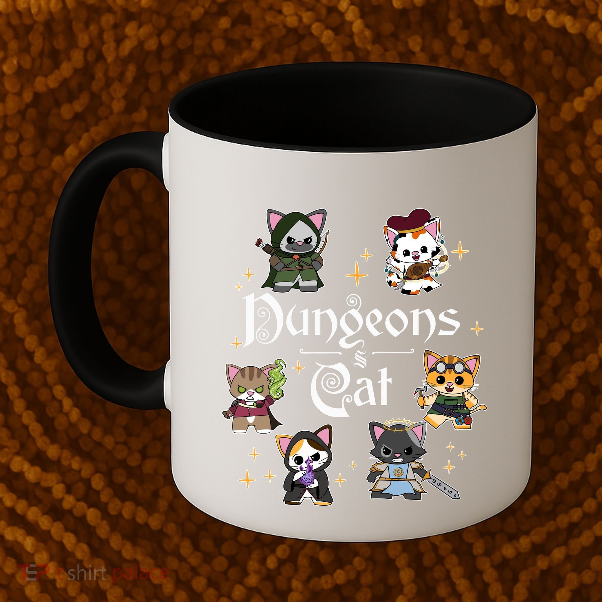 Dungeons And Cats Dungeon Master Cat Throwing Dice Coffee Mug