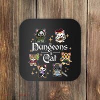 Dungeons And Cats Dungeon Master Cat Throwing Dice Coaster thumb 0