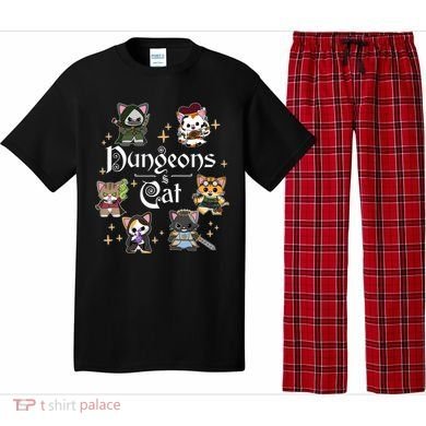 Dungeons And Cats Dungeon Master Cat Throwing Dice Pajama Set
