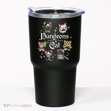 Dungeons And Cats Dungeon Master Cat Throwing Dice Tumbler