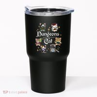 Dungeons And Cats Dungeon Master Cat Throwing Dice Tumbler thumb 0